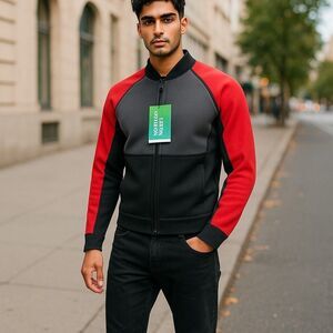 Sea-Doo Men’s Wetsuit Jacket Small Red Black Gray Jet Ski Water Sports seadoo